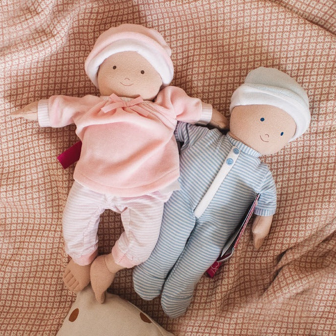 bonikka soft baby doll pink and blue pyjamas 