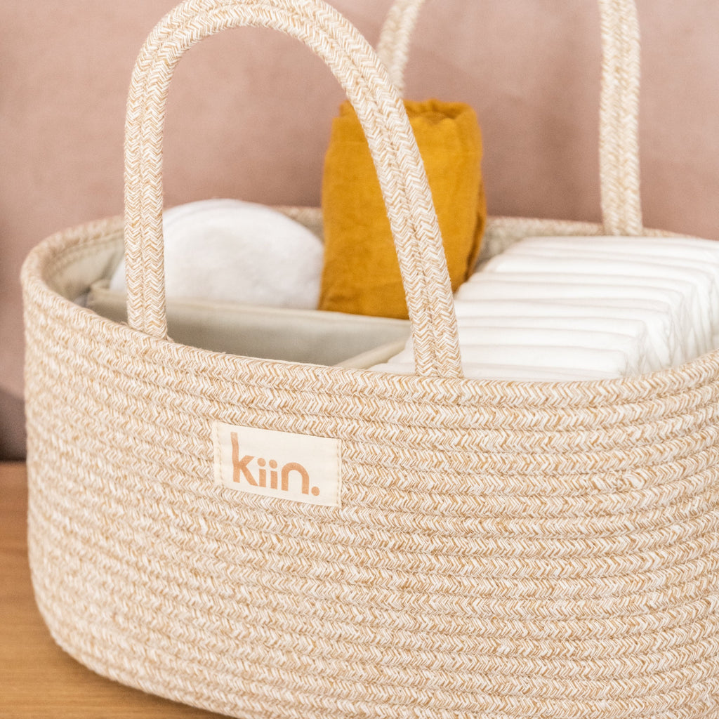 Compact Rope Caddy Cotton Rope Nappy Caddy | Kiin Baby – Playdreamers