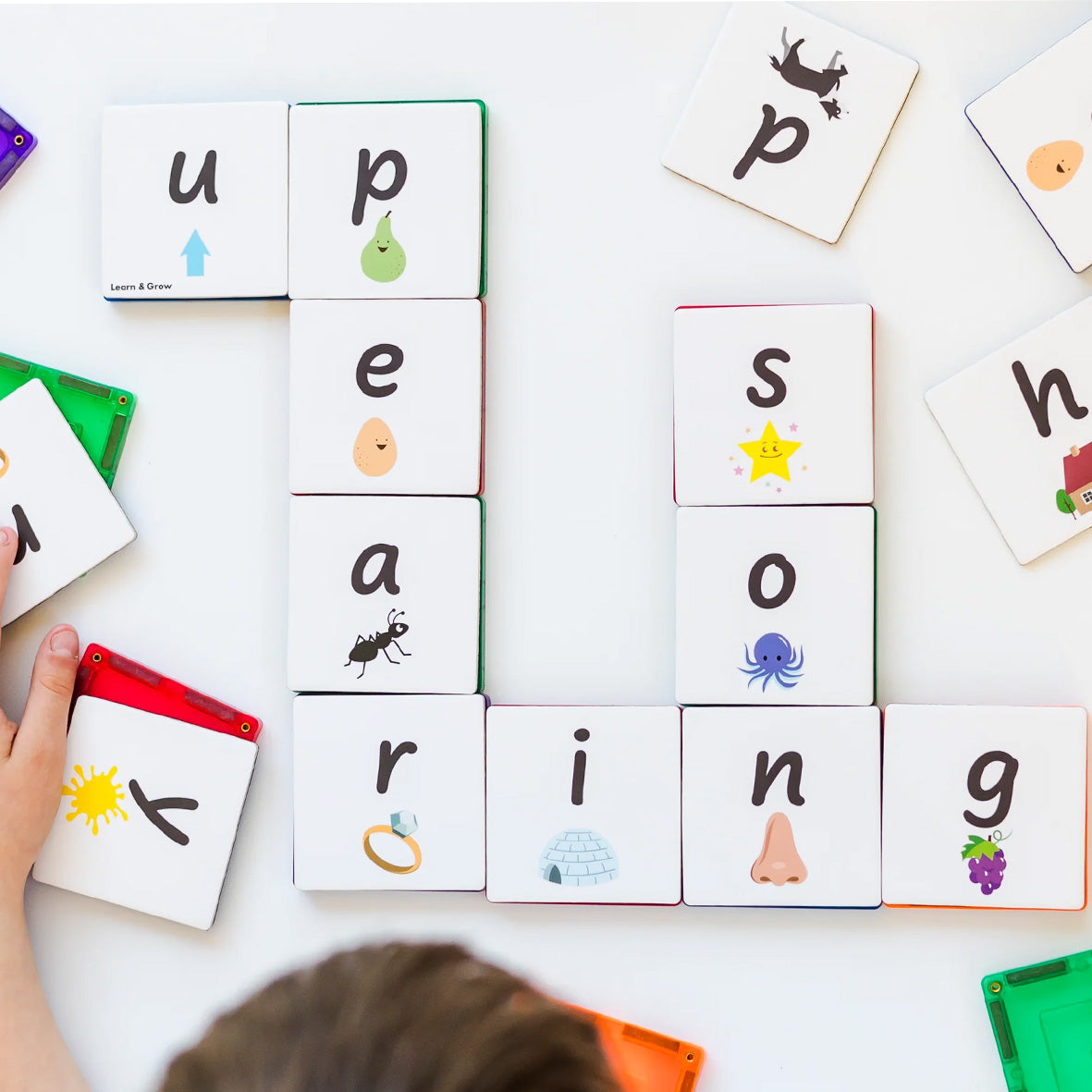 Learn Topper Lower Case Alphabet Tile Toppers | Learn & Grow – Playdreamers