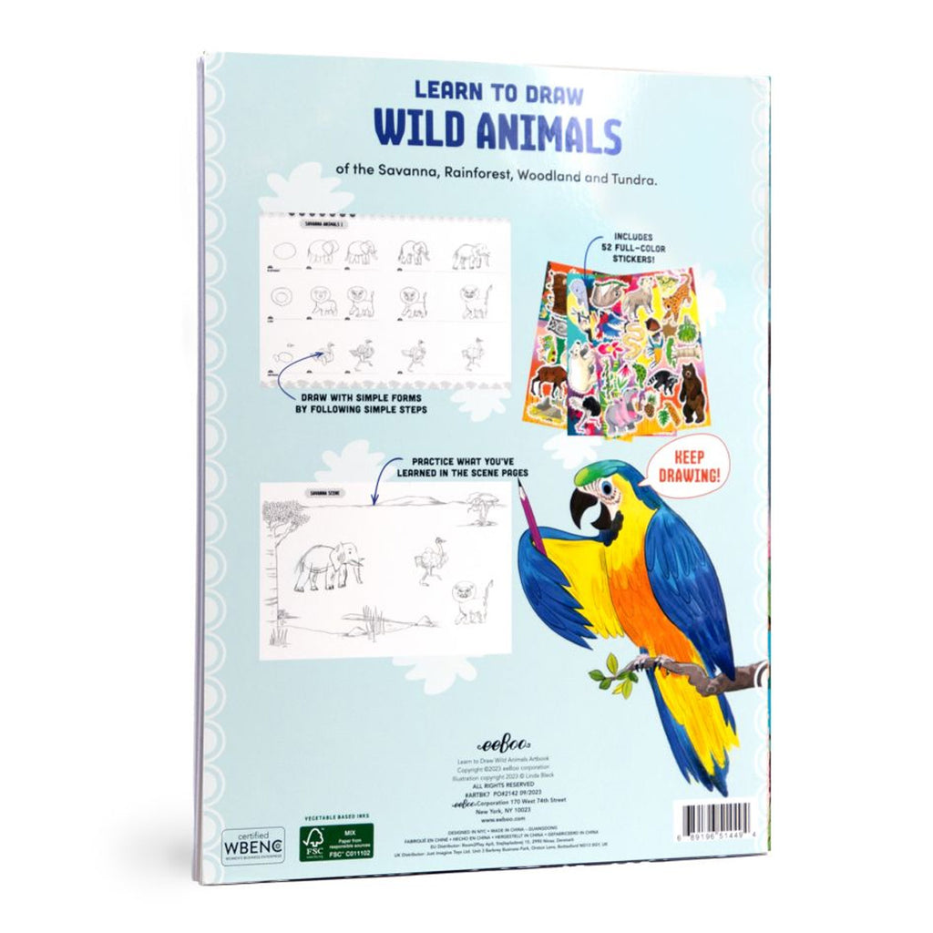 Eeboo Animal Color Learn to Draw Wild Animals | eeBoo – Playdreamers