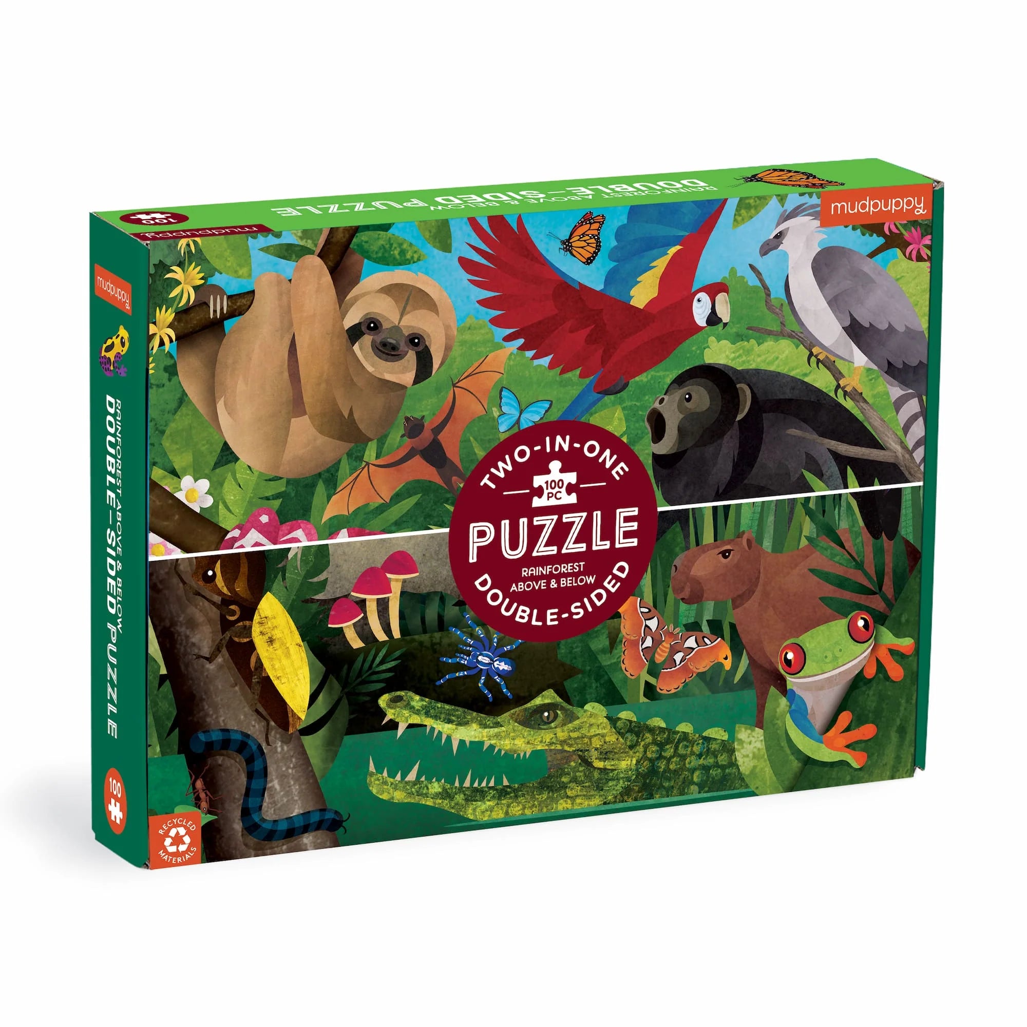 Rainforest Above & Below 100 Piece Double-sided Puzzle