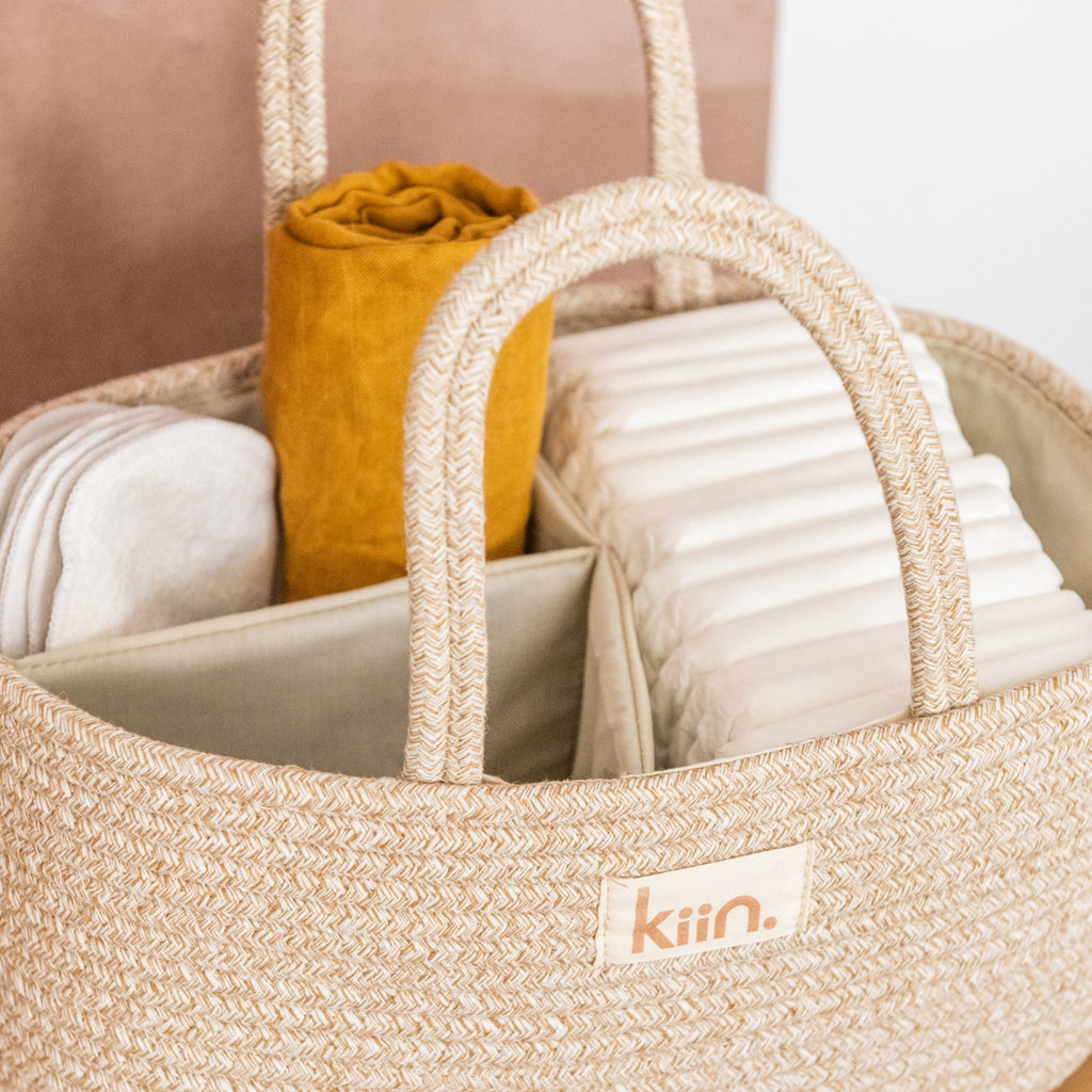 Compact Rope Caddy Cotton Rope Nappy Caddy | Kiin Baby – Playdreamers