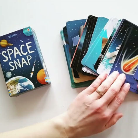 usborne toys snap card game in a space theme for children
