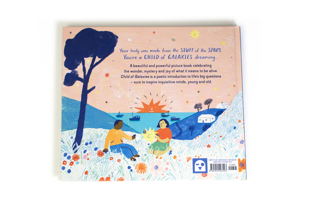 back cover of blake nutos child of galaxies childrens picture book