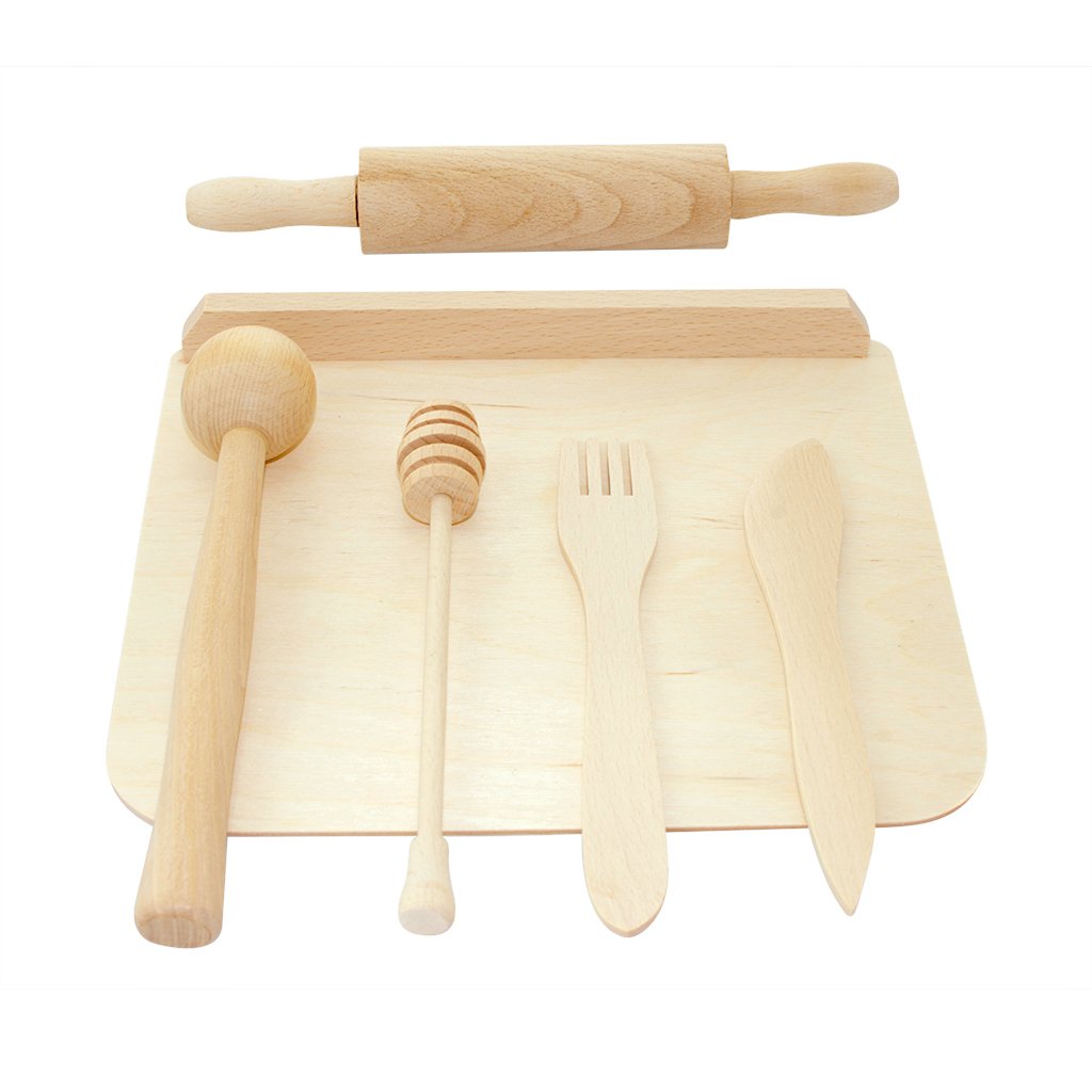 Wooden Kitchen and Playdough Tool Set – Playdreamers