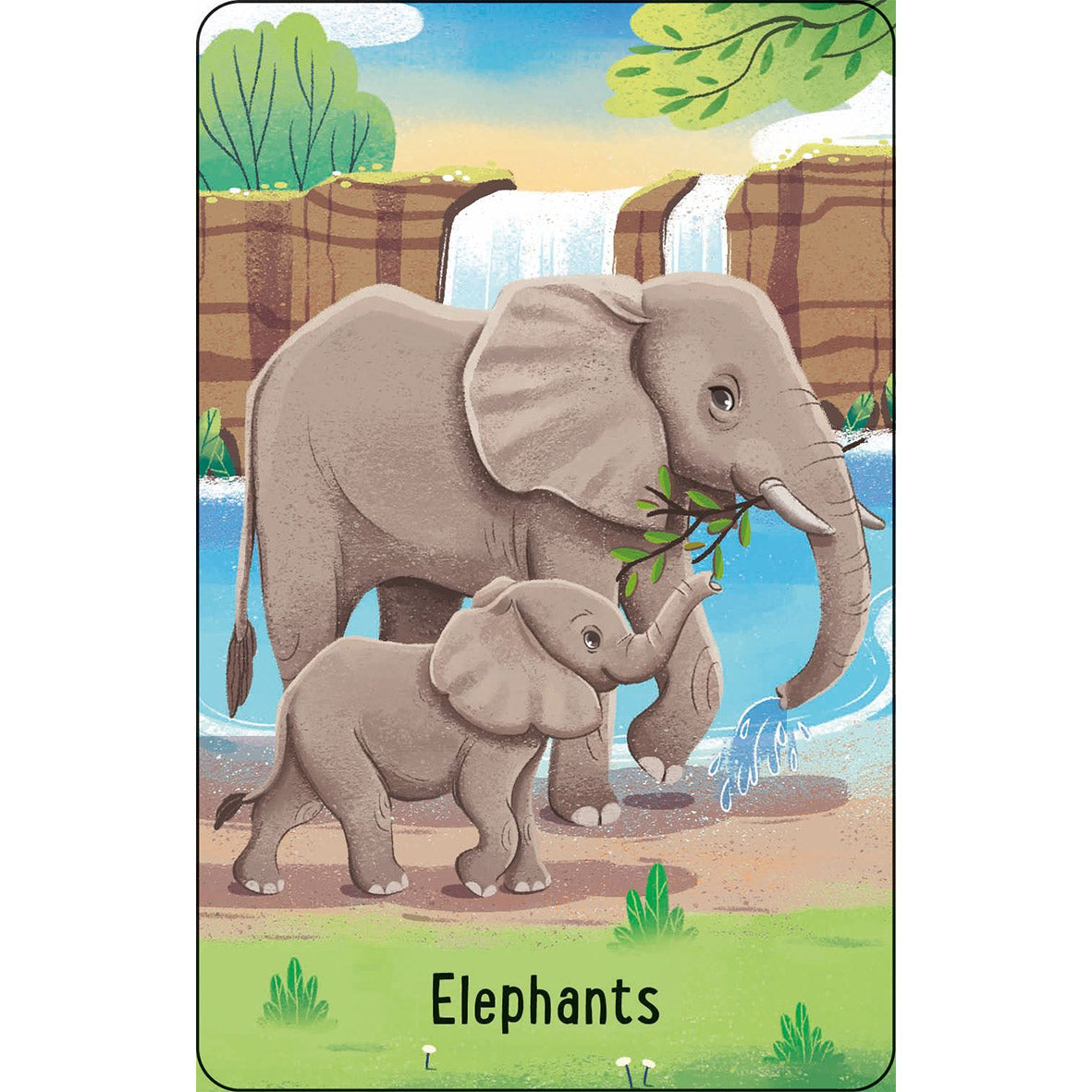 elephants card from usborne toys zoo snap cards game 